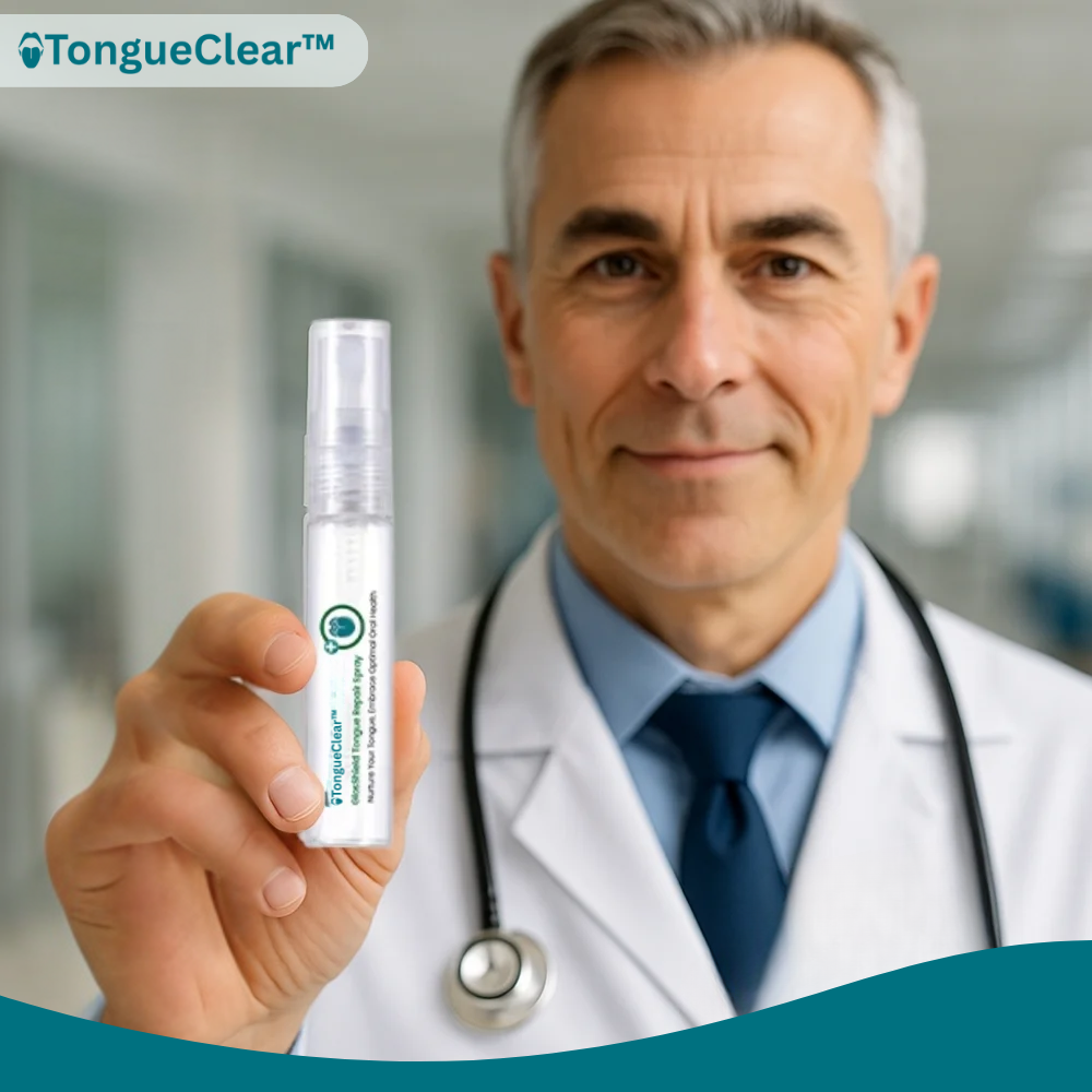 TongueClear™ | Relieves sore tongue and white coating image TongueClear™ | Relieves sore tongue and white coating