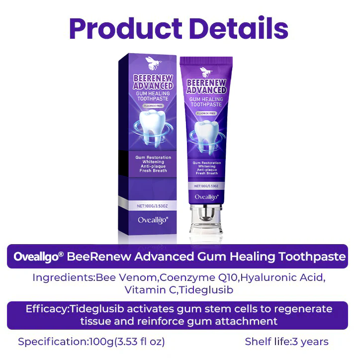 Oveallgo® BeeRenew Advanced Gum Healing Toothpaste image Oveallgo® BeeRenew Advanced Gum Healing Toothpaste
