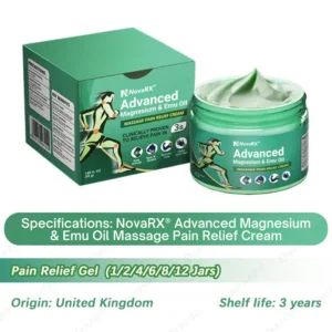 NovaRX® Advanced Magnesium & Emu Oil Massage Pain Relief Cream