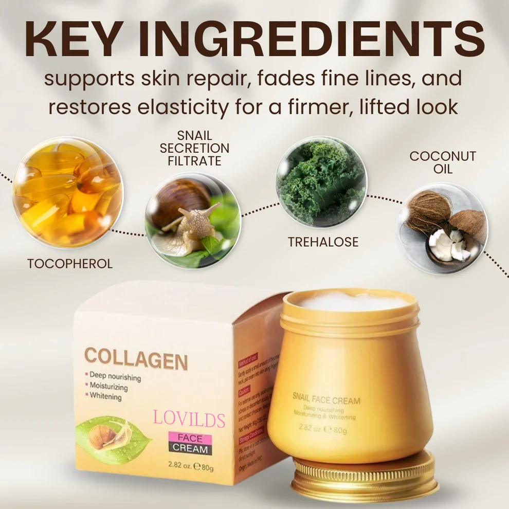 LOVILDS Snail Hydrating Anti-Wrinkle and Rejuvenating Cream image LOVILDS Snail Hydrating Anti-Wrinkle and Rejuvenating Cream