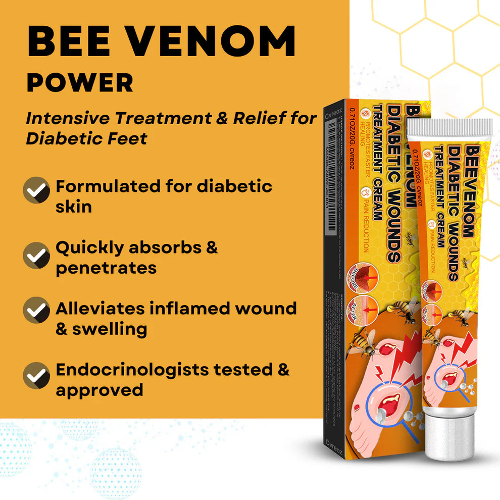 Cvreoz® Bee Venom Diabetic Wounds Treatment Cream image Cvreoz® Bee Venom Diabetic Wounds Treatment Cream