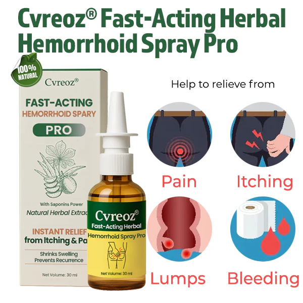 Cvreoz® Fast-Acting Herbal Hemorrhoid Spray Pro image Cvreoz® Fast-Acting Herbal Hemorrhoid Spray Pro