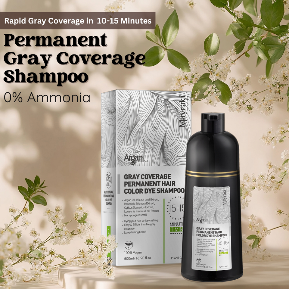 Mayraki Gray Coverage Permanent Hair Color Dye Shampoo image Mayraki Gray Coverage Permanent Hair Color Dye Shampoo